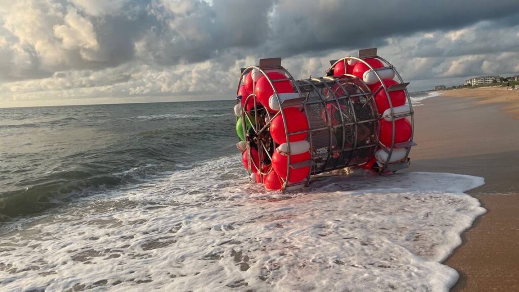 Hydro pod found on a beach in Flagler County, Florida in July 2021. Flagler County Sheriff's Office Read more at: https://www.miamiherald.com/news/state/florida/article279069459.html#storylink=cpy