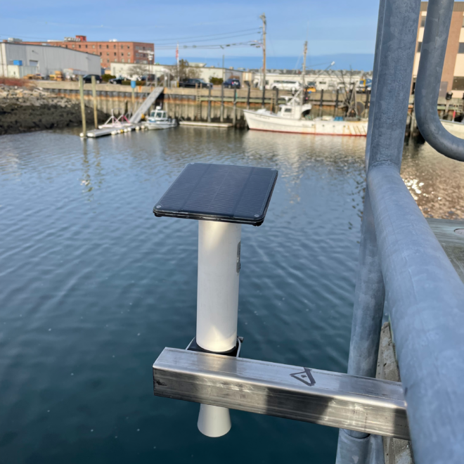 New Tide Monitoring Device by Hohonu in Portland, ME. Photo by A. Fischer.