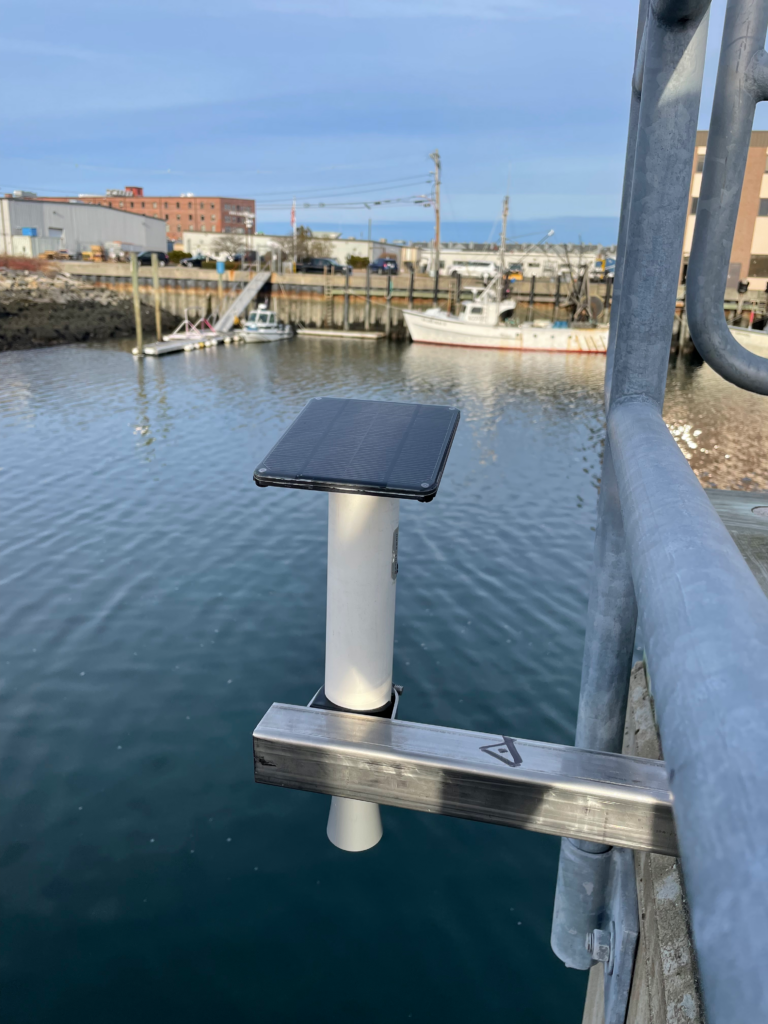 New Tide Monitoring Device by Hohonu in Portland, ME. Photo by A. Fischer.