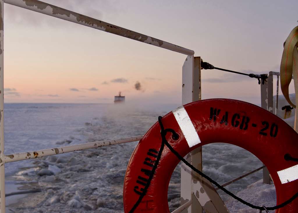 CGC Healy escorts tanker Renda, Alaska - PICRYL - Public Domain Media Search Engine Public Domai