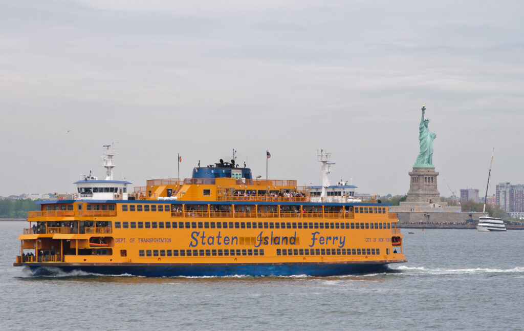 Staten Island Ferry Spirit of America by WikkiCommons.