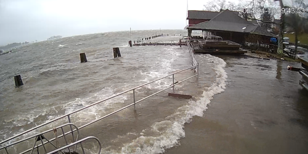 January 2024 high tide flooding in Camden Maine