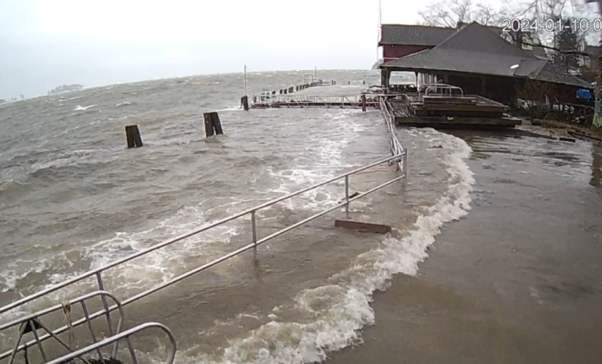 January 2024 high tide flooding in Camden Maine