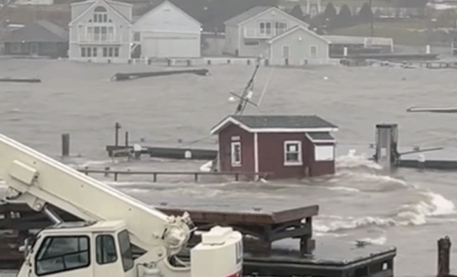 Coastal Flooding in Camden, ME - Jan 10,2024