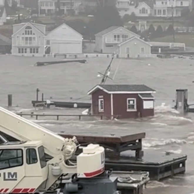 Coastal Flooding in Camden, ME - Jan 10,2024