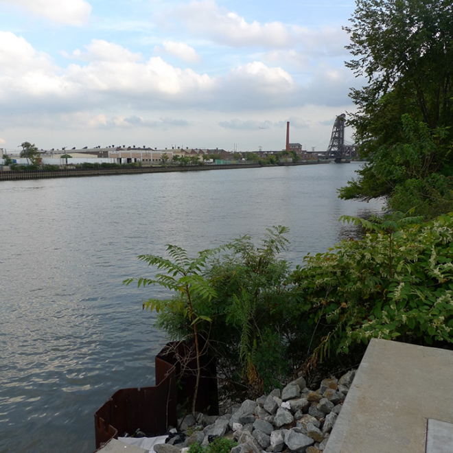 Passaic River, New Jersey. Contamination is found in sediment from the Dundee Dam to the mouth of the river, throughout Newark Bay, and other portions of the New York/New Jersey Harbor. (Credit: NOAA)