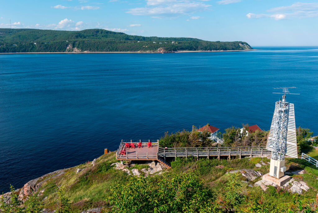 The Pointe-Noire Interpretation and Observation Centre, near the village Tadoussac in Quebec, is a whale-watching and research hotspot. Photo by Adrien Le Toux/Alamy Stock Photo