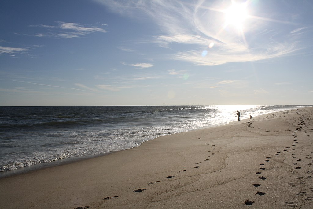 Beach in East Hampton, NY -- Nicole Mayone, CC BY-SA 2.0 , via Wikimedia Commons
