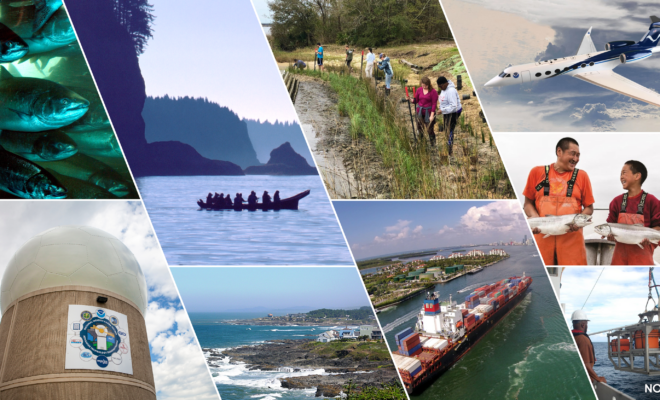 A photo collage highlighting some of the initiatives from NOAA's Inflation Reduction Act investments. (Image credit: NOAA)