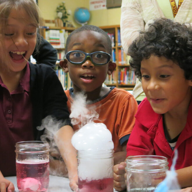 Students learn first hand about ocean acidification as part of a NOAA Climate Stewards Program in 2016. (Image credit: Dieuwertje Kast/ University of Southern California Joint Educational Project)