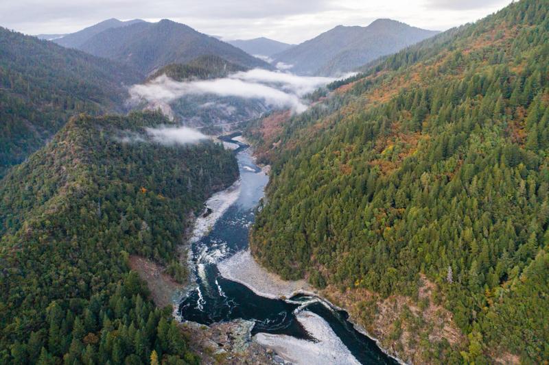 The removal of four large dams from the Klamath River allows salmon to again reach about 400 miles of their original habitat that had been blocked for many decades. Photo courtesy Jason Hartwick/Swiftwater Films
