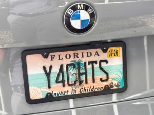 Yachts License Plate at the 2024 Fort Lauderdale Boat Show