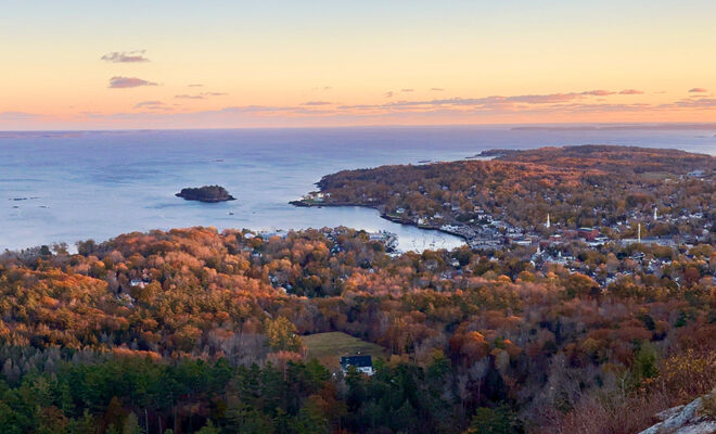 Overlooking Camden Harbor from Mount Battie in Camden Hills State Park