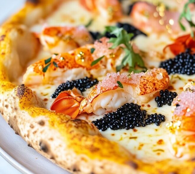 caviar on a pizza