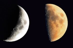 Two Lunar Phases Jessie Eastland, CC BY-SA 4.0 <https://creativecommons.org/licenses/by-sa/4.0>, via Wikimedia Commons
