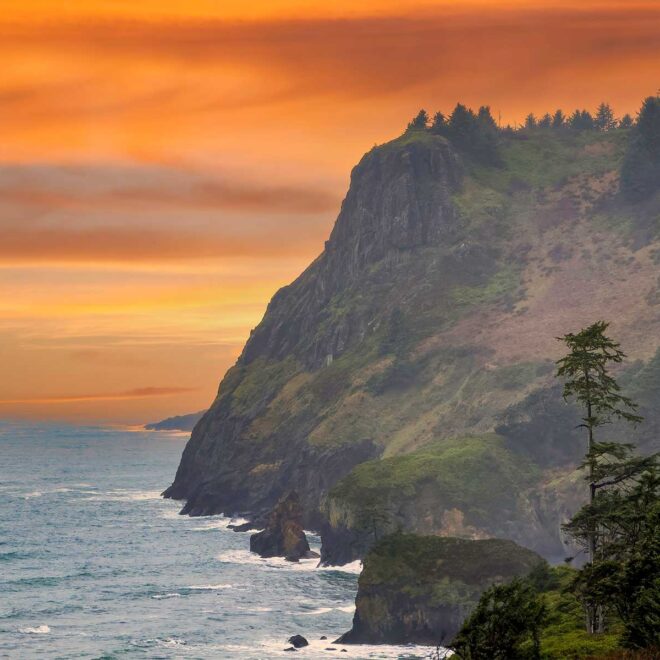 A headland at Cape Foulweather on the Central Oregon coast