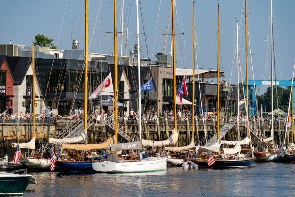 many boats at the dock, The Wharf at Lyman Morse, Camden, Maine