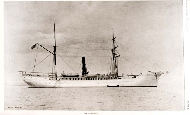 The United States Fish Commission Steamer Albatross as shown on page 259 of the Bulletin of the United States Fish Commission for 1896. NOAA Central Library