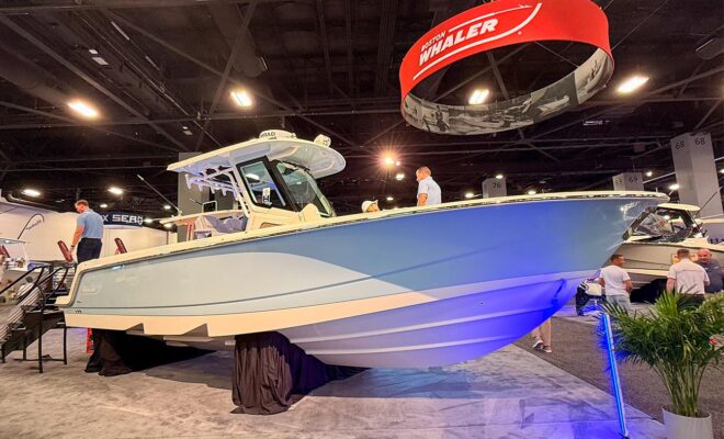 The Boston Whaler 290 Outrage at the 2026 Miami International Boat Show