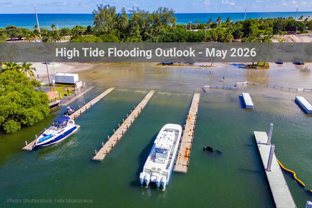 High tide flooding at the Haulover Boat Ramp, Florida
