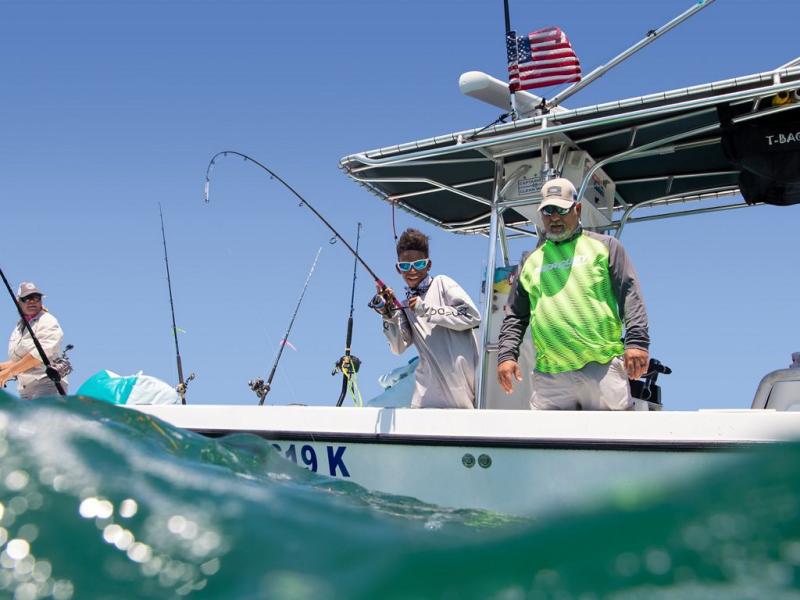 Recreational anglers enjoy a day on the water in the Florida Keys. NOAA/Matt McIntosh
